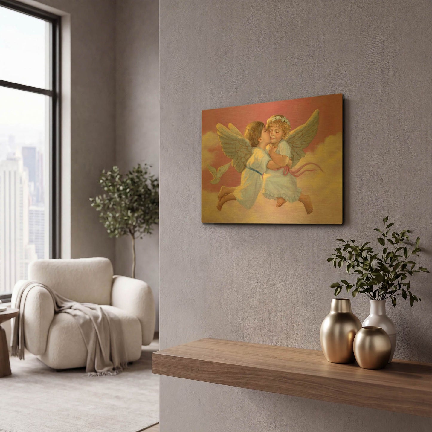 'February' By David Lindsley Gold Metal Wall Art