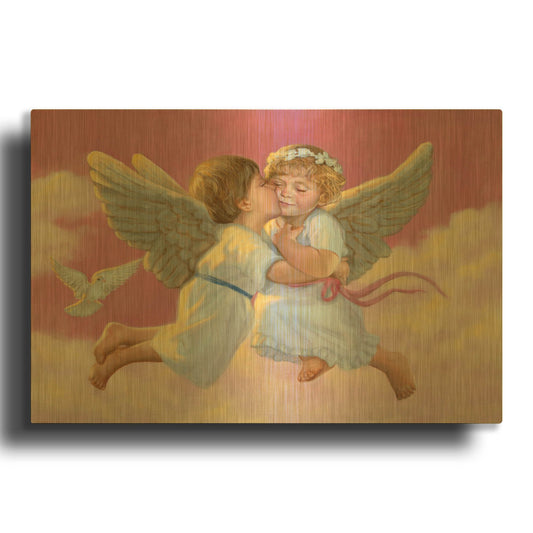 'February' By David Lindsley Gold Metal Wall Art
