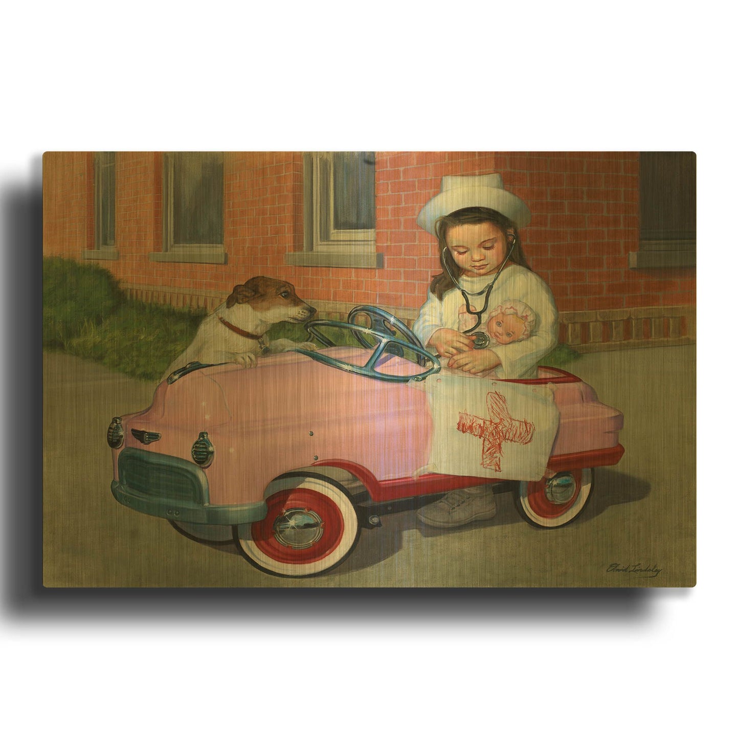 '1949 Murray Comet' By David Lindsley Gold Metal Wall Art