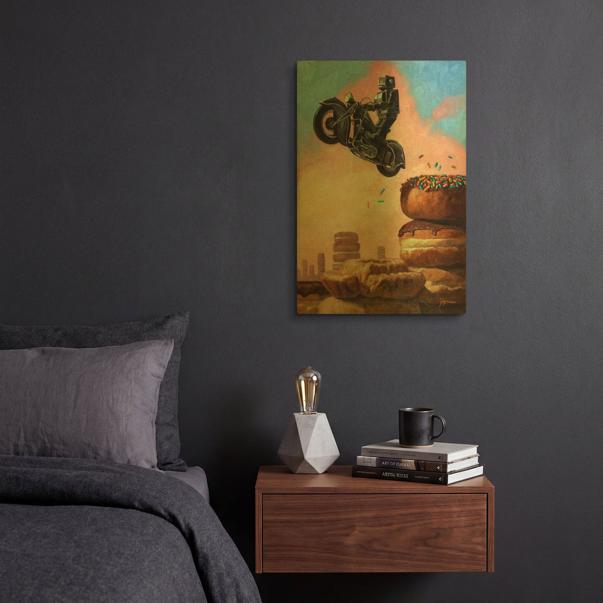 'Dark Rider Again' By Eric Joyner Gold Metal Wall Art