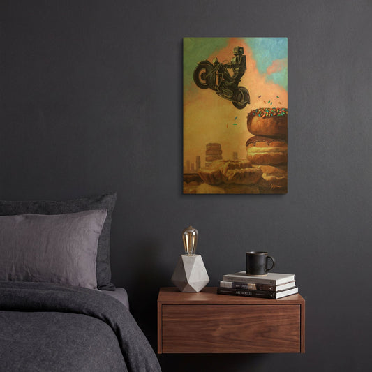 'Dark Rider Again' By Eric Joyner Gold Metal Wall Art