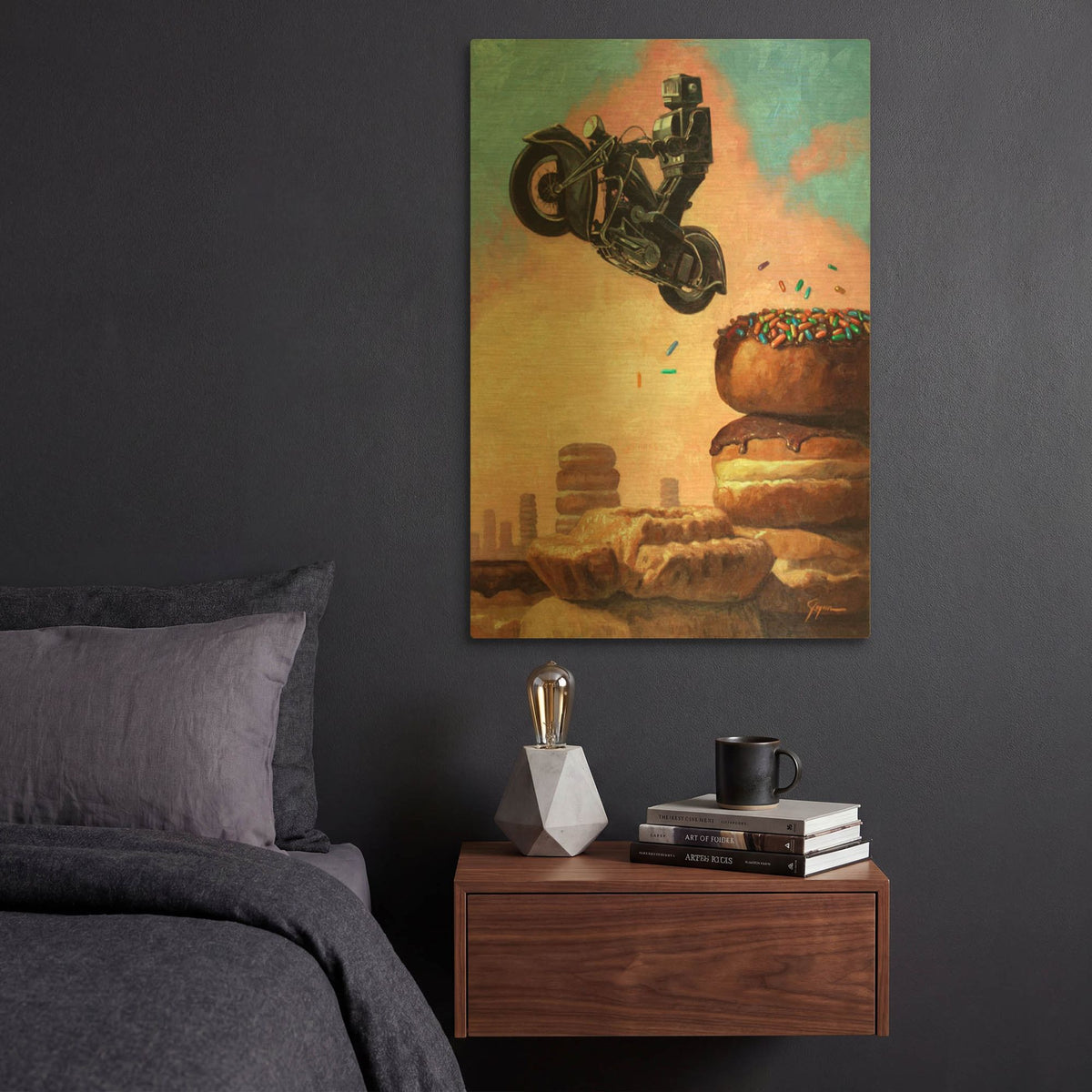 'Dark Rider Again' By Eric Joyner Gold Metal Wall Art