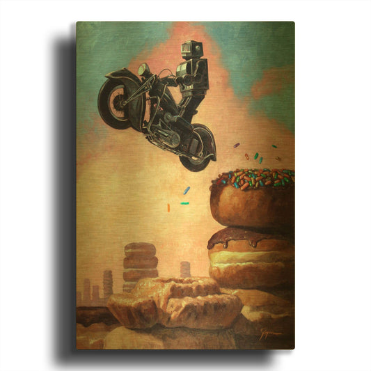 'Dark Rider Again' By Eric Joyner Gold Metal Wall Art