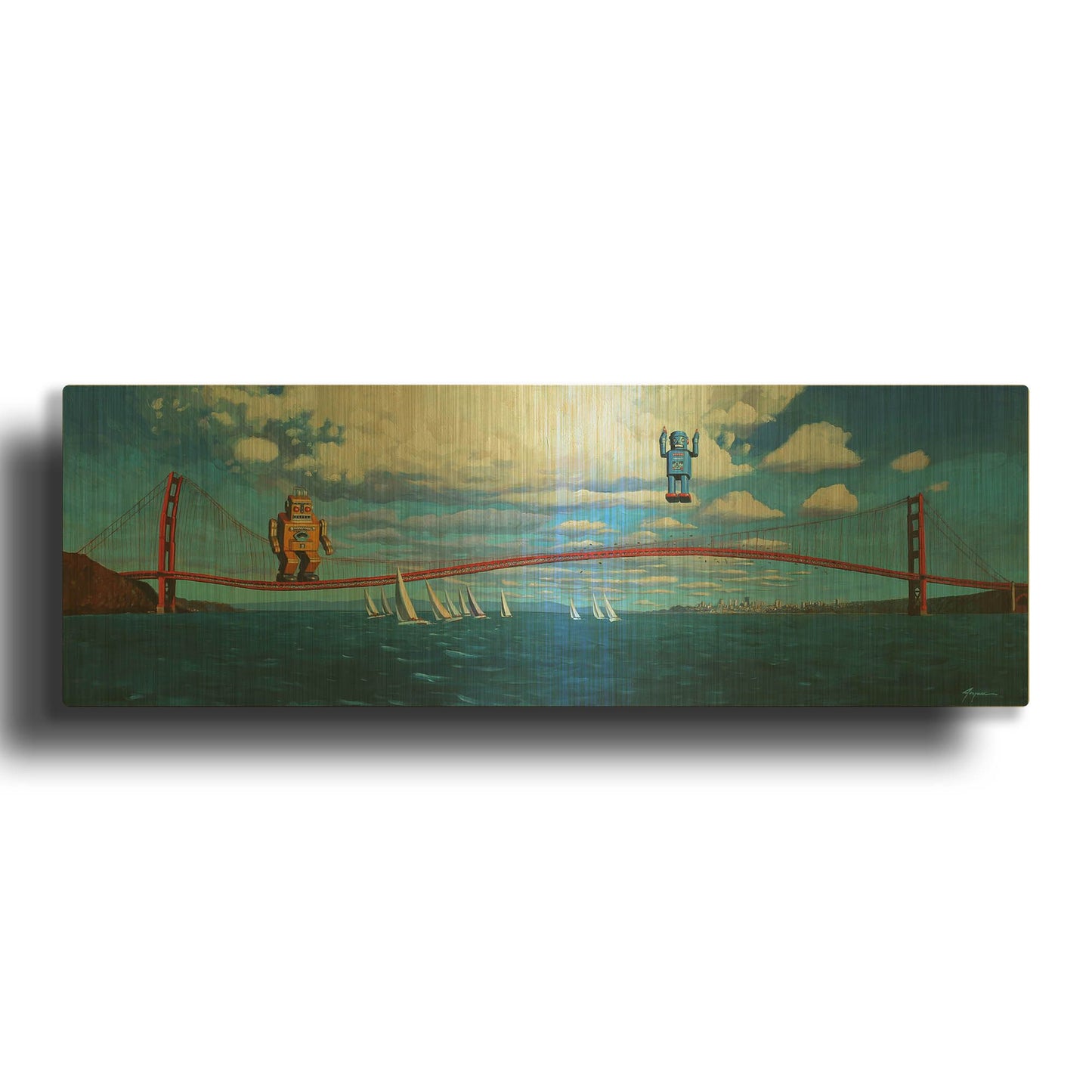 'Golden Gaters' By Eric Joyner Gold Metal Wall Art