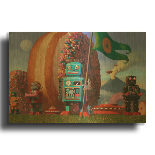 'Landing Party 7' By Eric Joyner Gold Metal Wall Art