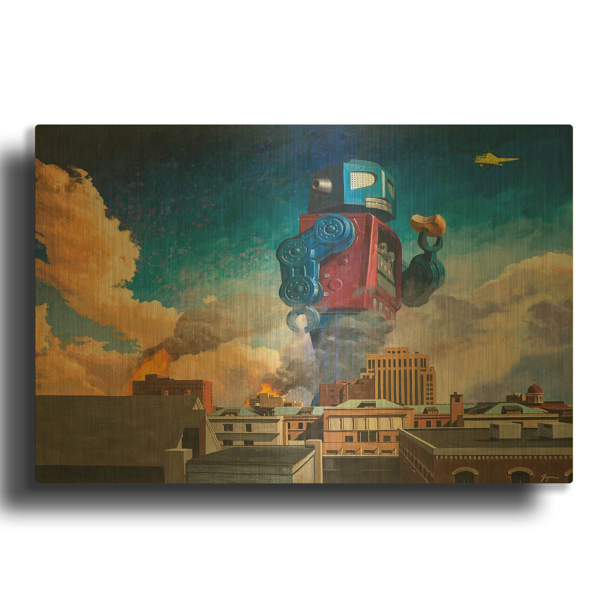 'Lunchtime' By Eric Joyner Gold Metal Wall Art