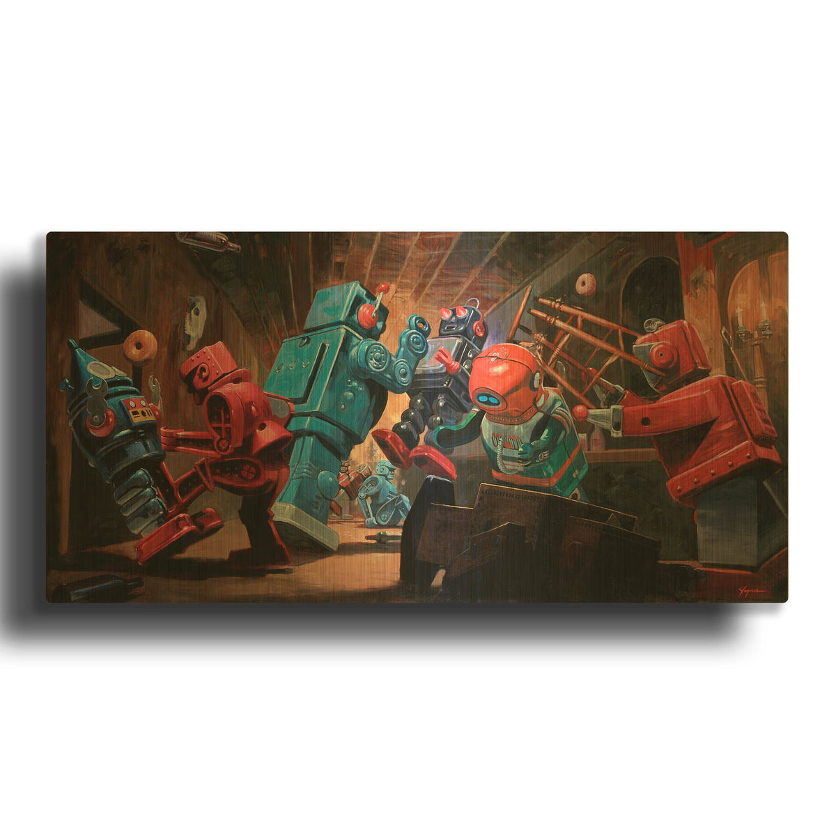 'Malfunction Mute' By Eric Joyner Gold Metal Wall Art