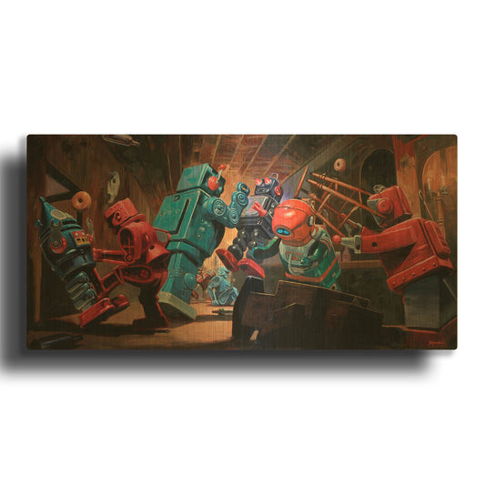 'Malfunction Mute' By Eric Joyner Gold Metal Wall Art