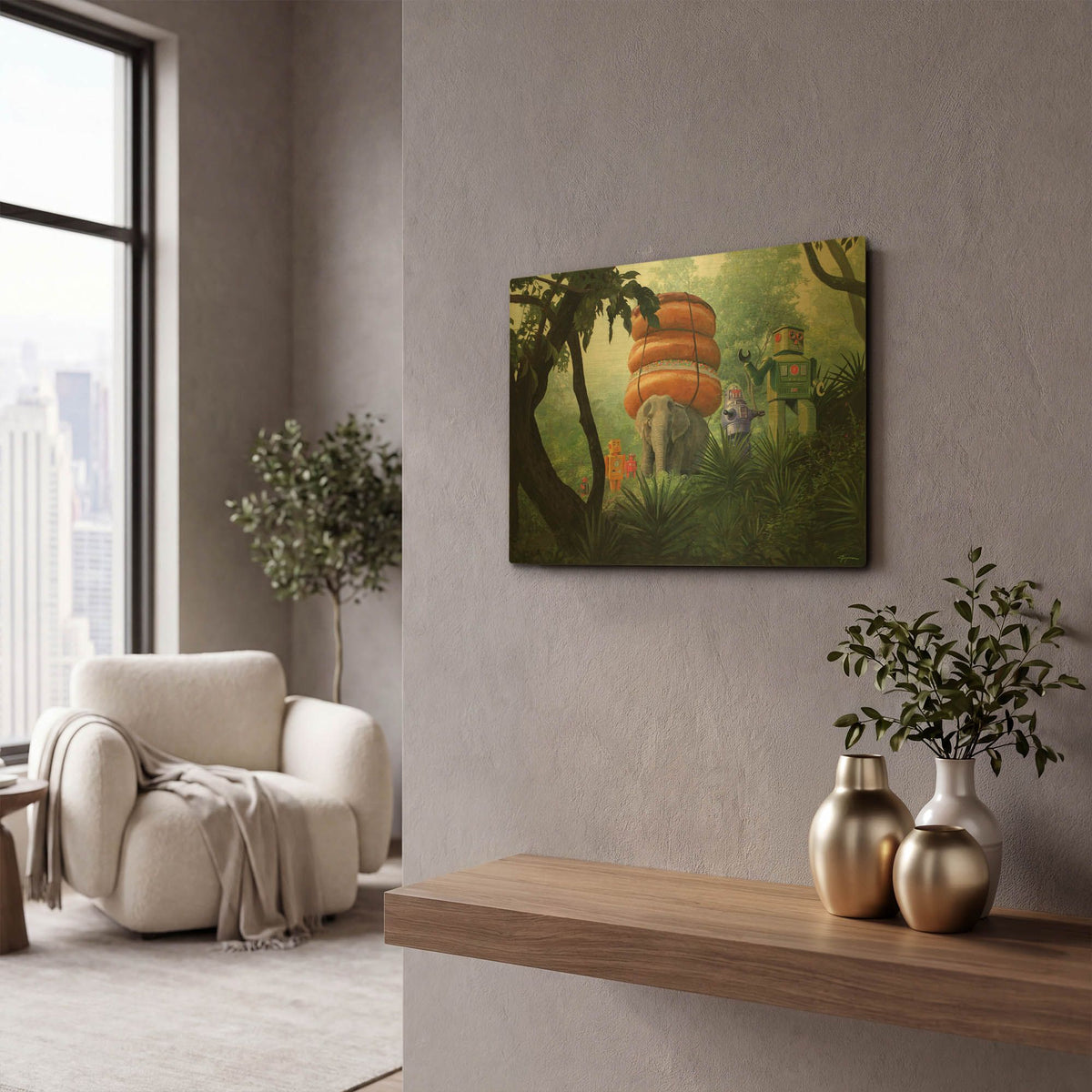 'On Tiger Mountain' By Eric Joyner Gold Metal Wall Art