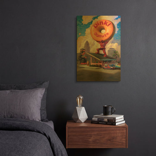 'Robo Atlas' By Eric Joyner Gold Metal Wall Art
