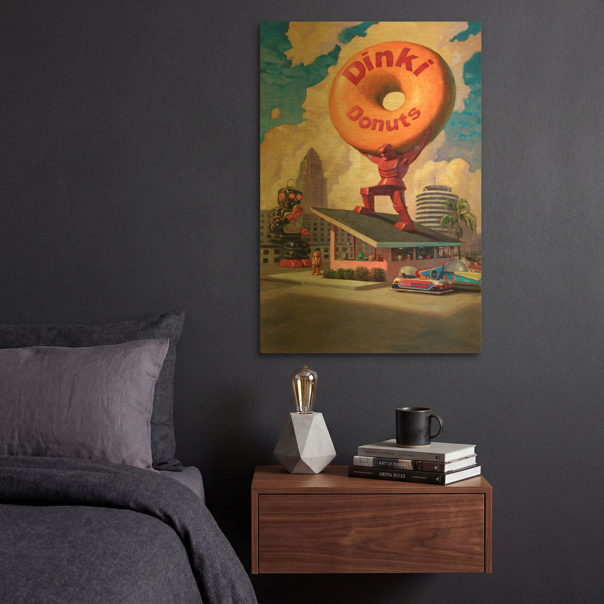 'Robo Atlas' By Eric Joyner Gold Metal Wall Art
