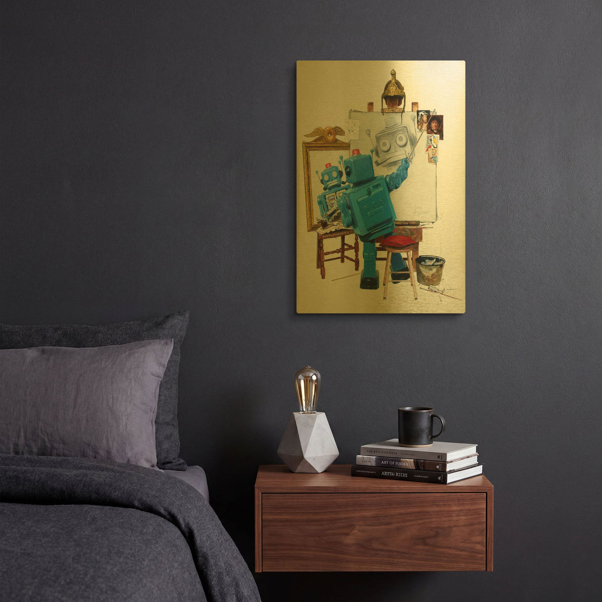'Selfie' By Eric Joyner Gold Metal Wall Art