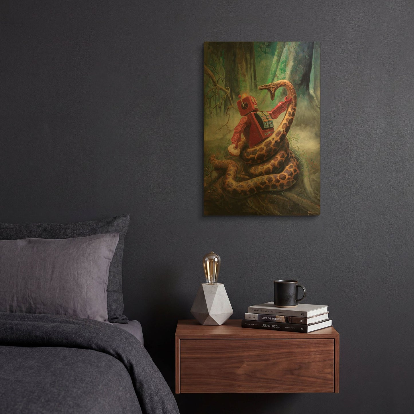 'Snakefight' By Eric Joyner Gold Metal Wall Art