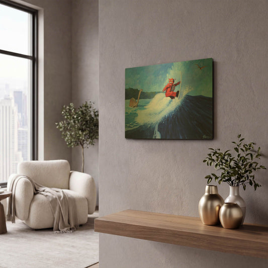 'Surfer Joe' By Eric Joyner Gold Metal Wall Art