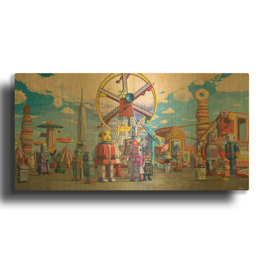 'Fairgrounds' By Eric Joyner Gold Metal Wall Art