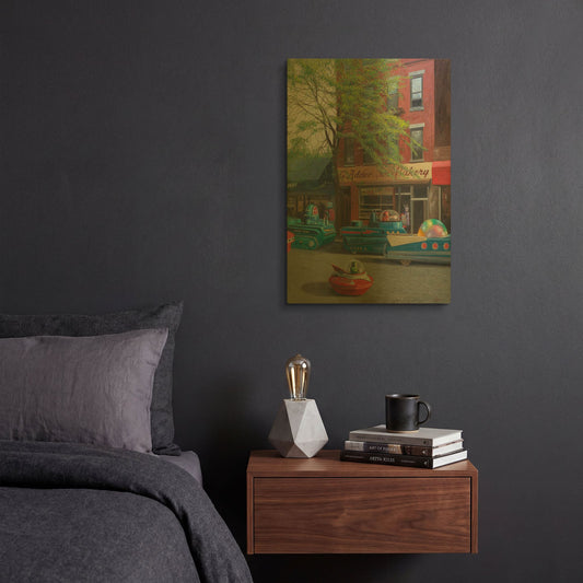 'Heavy Traffic 2' By Eric Joyner Gold Metal Wall Art