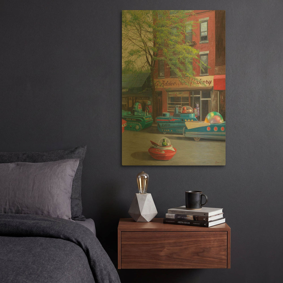 'Heavy Traffic 2' By Eric Joyner Gold Metal Wall Art