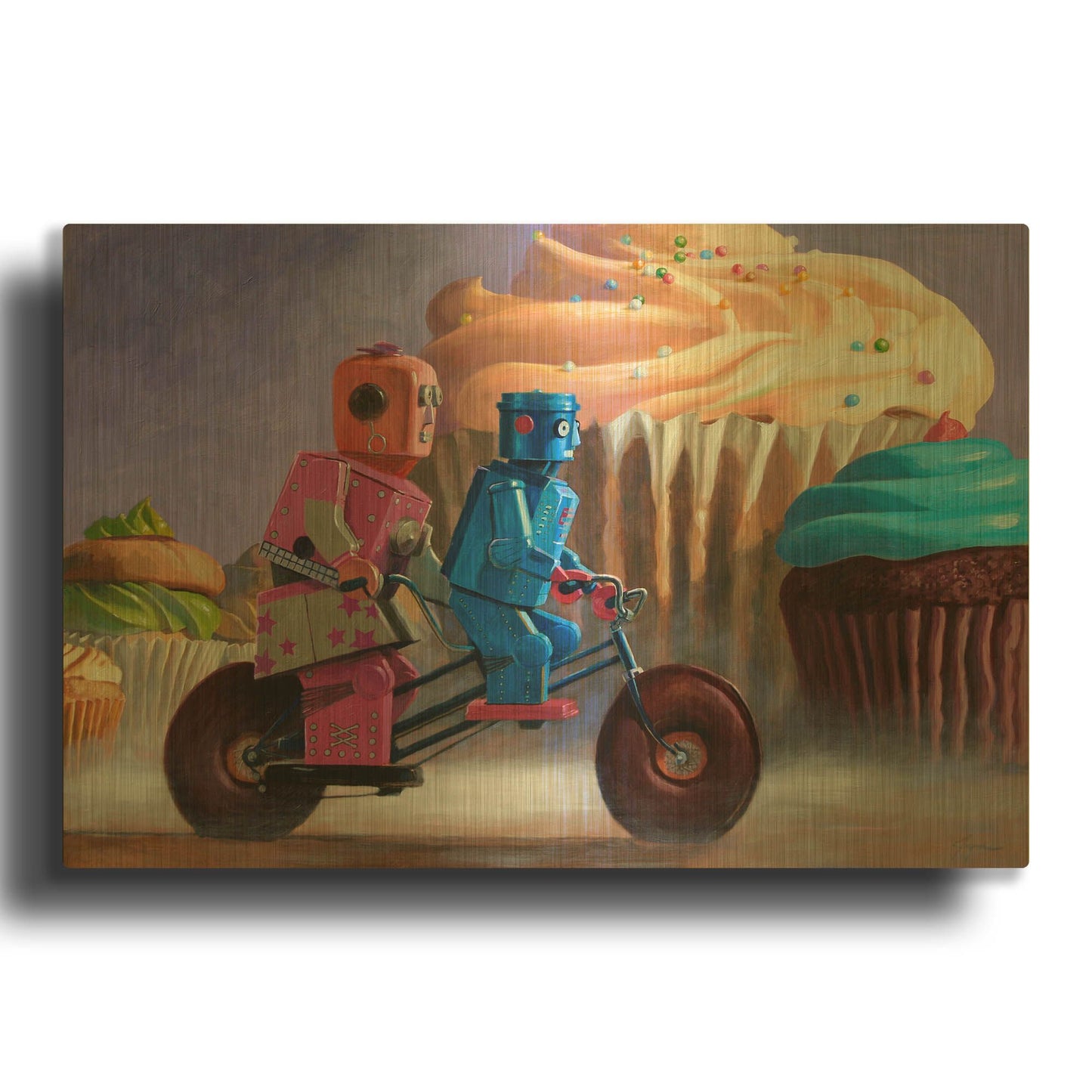 'Misty Path' By Eric Joyner Gold Metal Wall Art