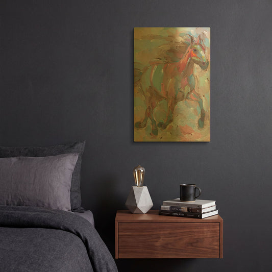 'Happy Hooves' By Hooshang Khorasani Gold Metal Wall Art