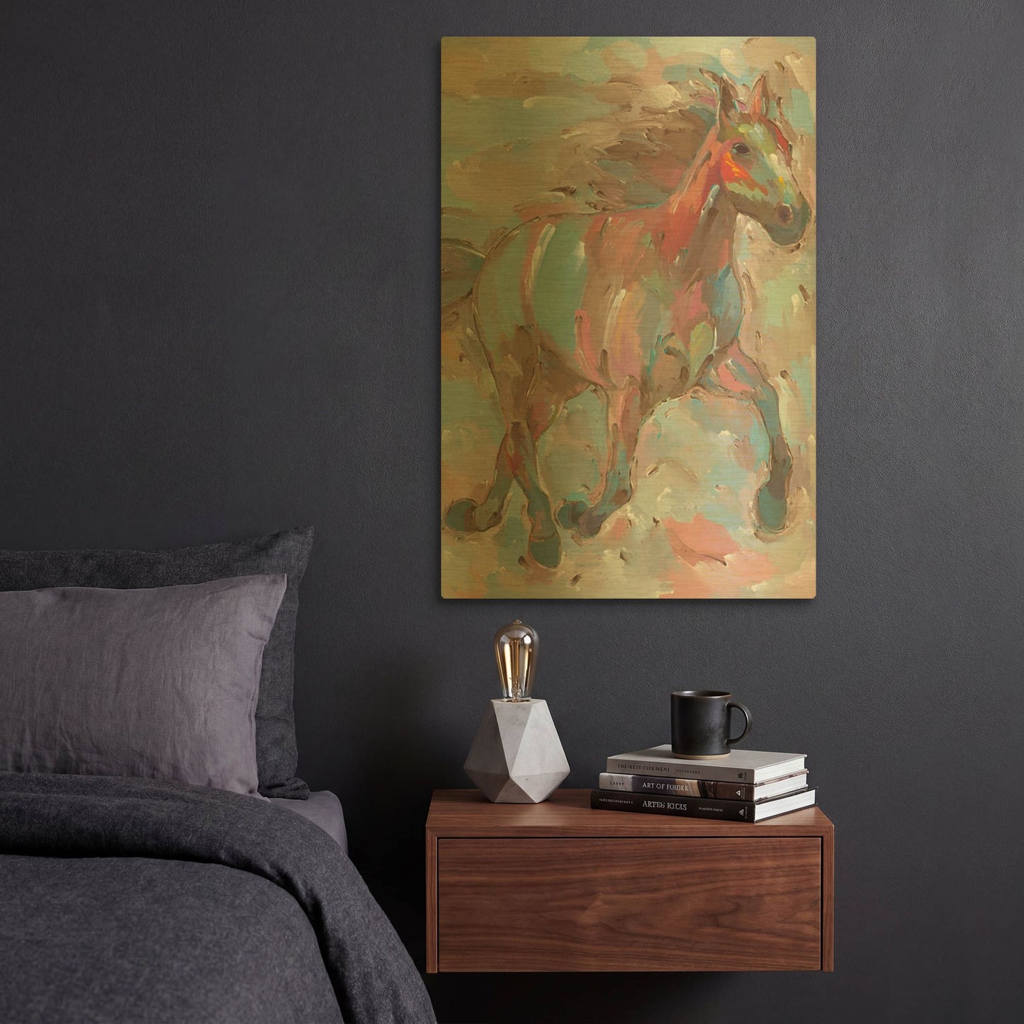 'Happy Hooves' By Hooshang Khorasani Gold Metal Wall Art