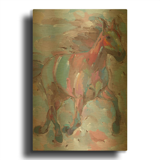 'Happy Hooves' By Hooshang Khorasani Gold Metal Wall Art