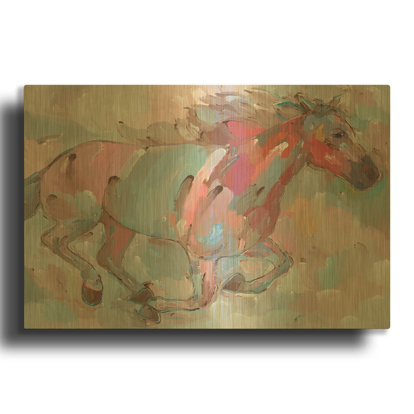 'Forever Forward' By Hooshang Khorasani Gold Metal Wall Art