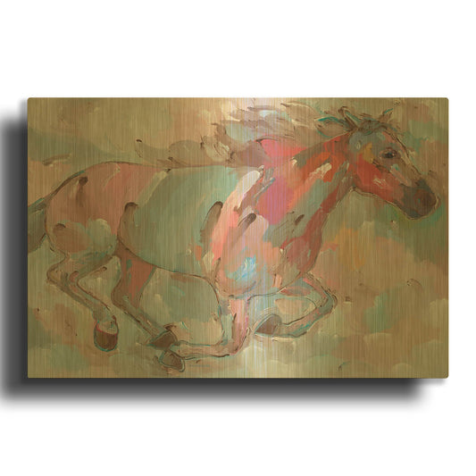 'Forever Forward' By Hooshang Khorasani Gold Metal Wall Art