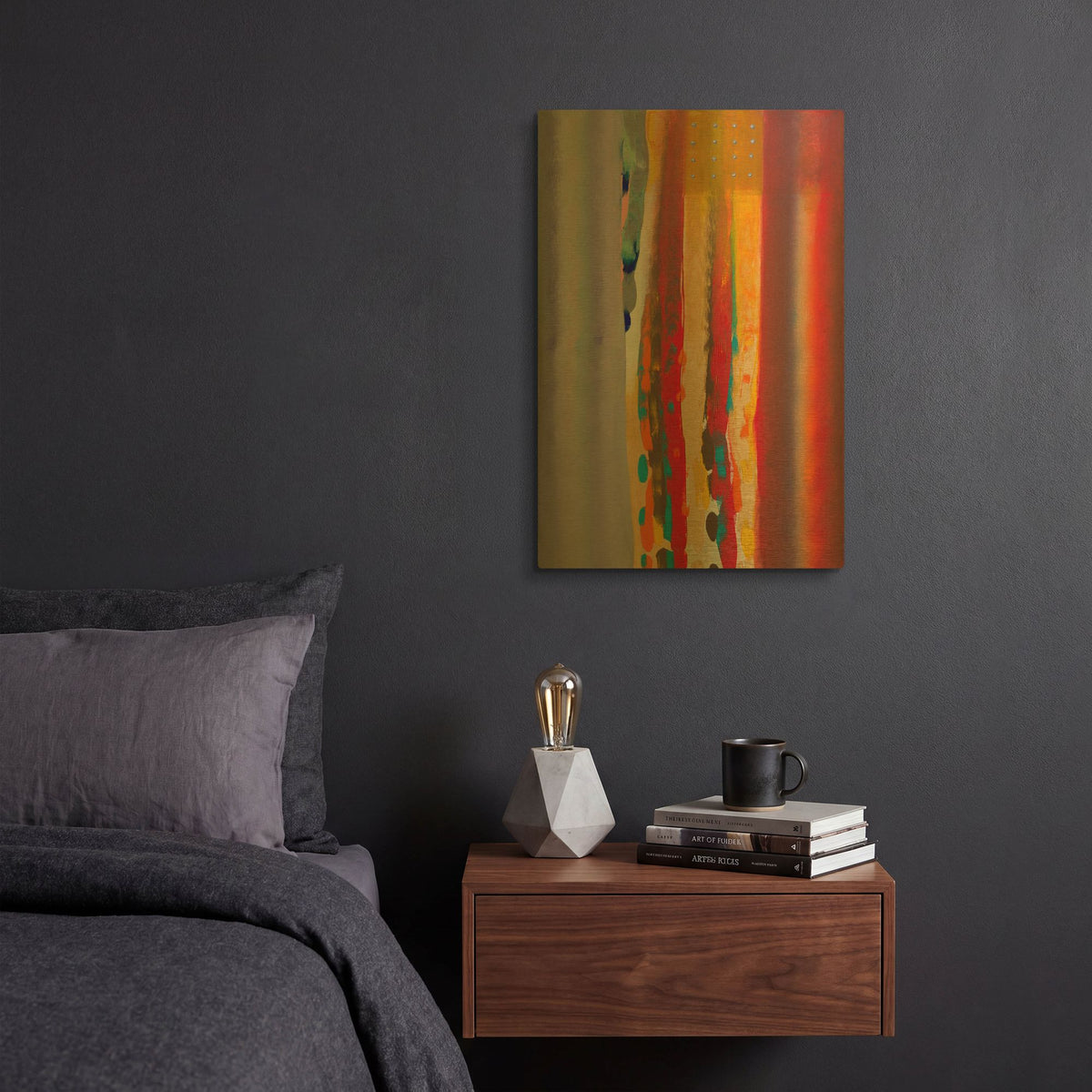 'Color Storm Silhouette' By Hooshang Khorasani Gold Metal Wall Art