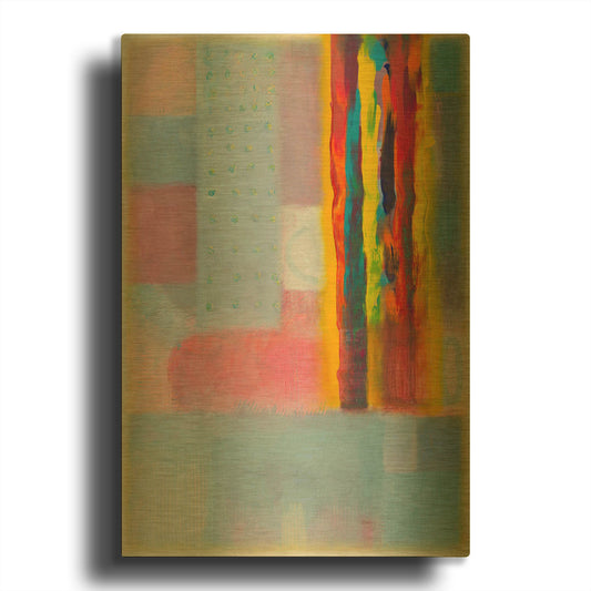 'Subtle Color Storm II' By Hooshang Khorasani Gold Metal Wall Art