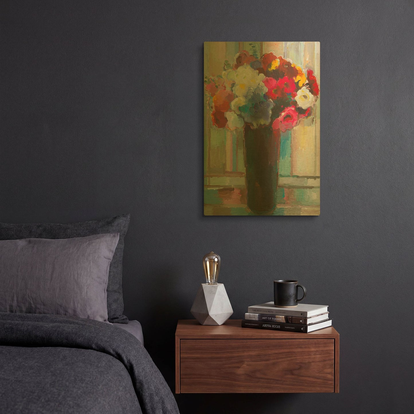 'Touch of Blue' By Hooshang Khorasani Gold Metal Wall Art