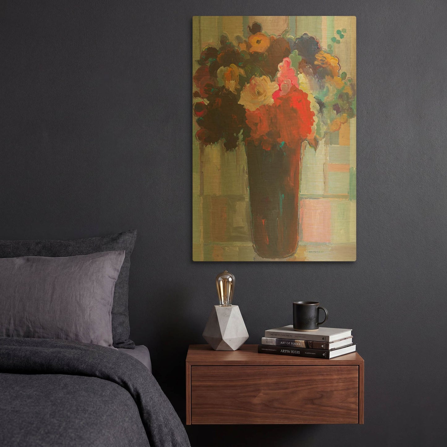 'Touch of Pink' By Hooshang Khorasani Gold Metal Wall Art
