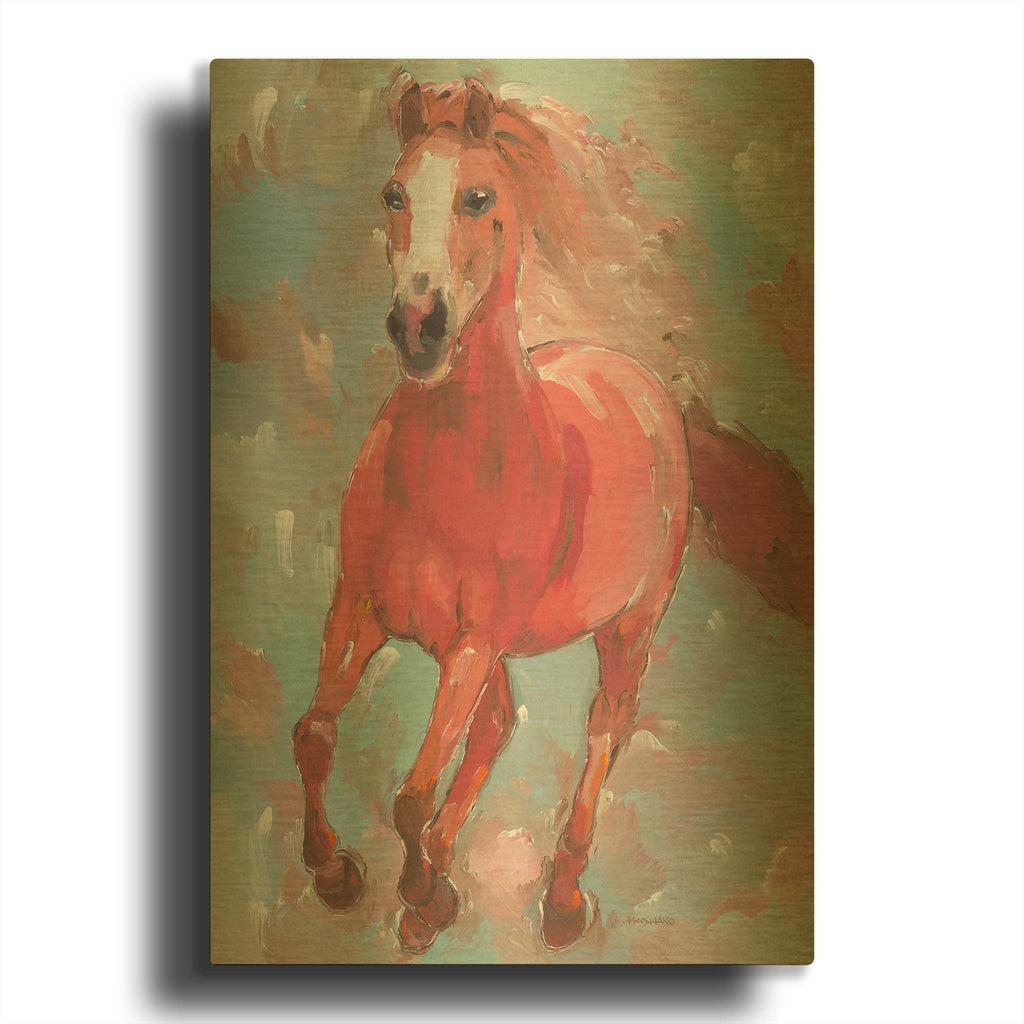 'Blazing Runner' By Hooshang Khorasani Gold Metal Wall Art