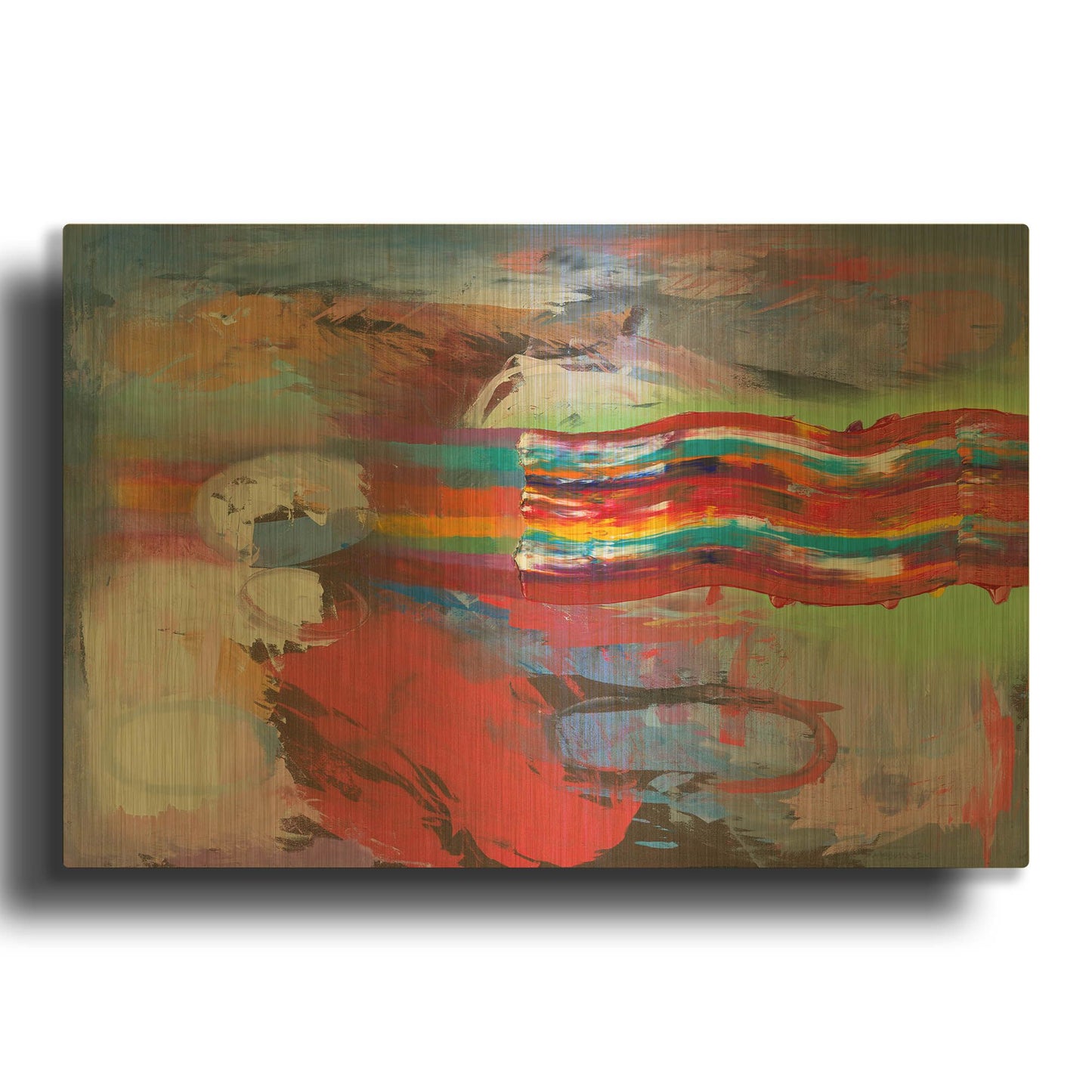 'Color Storm Sonata' By Hooshang Khorasani Gold Metal Wall Art