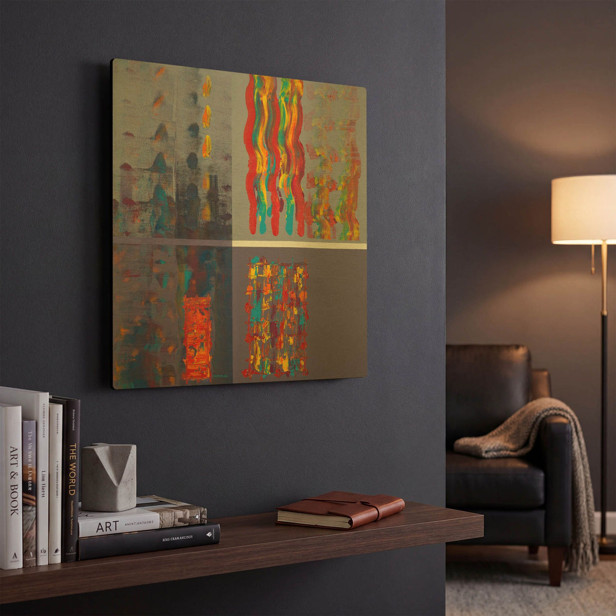 'Window to the Storm' By Hooshang Khorasani Gold Metal Wall Art