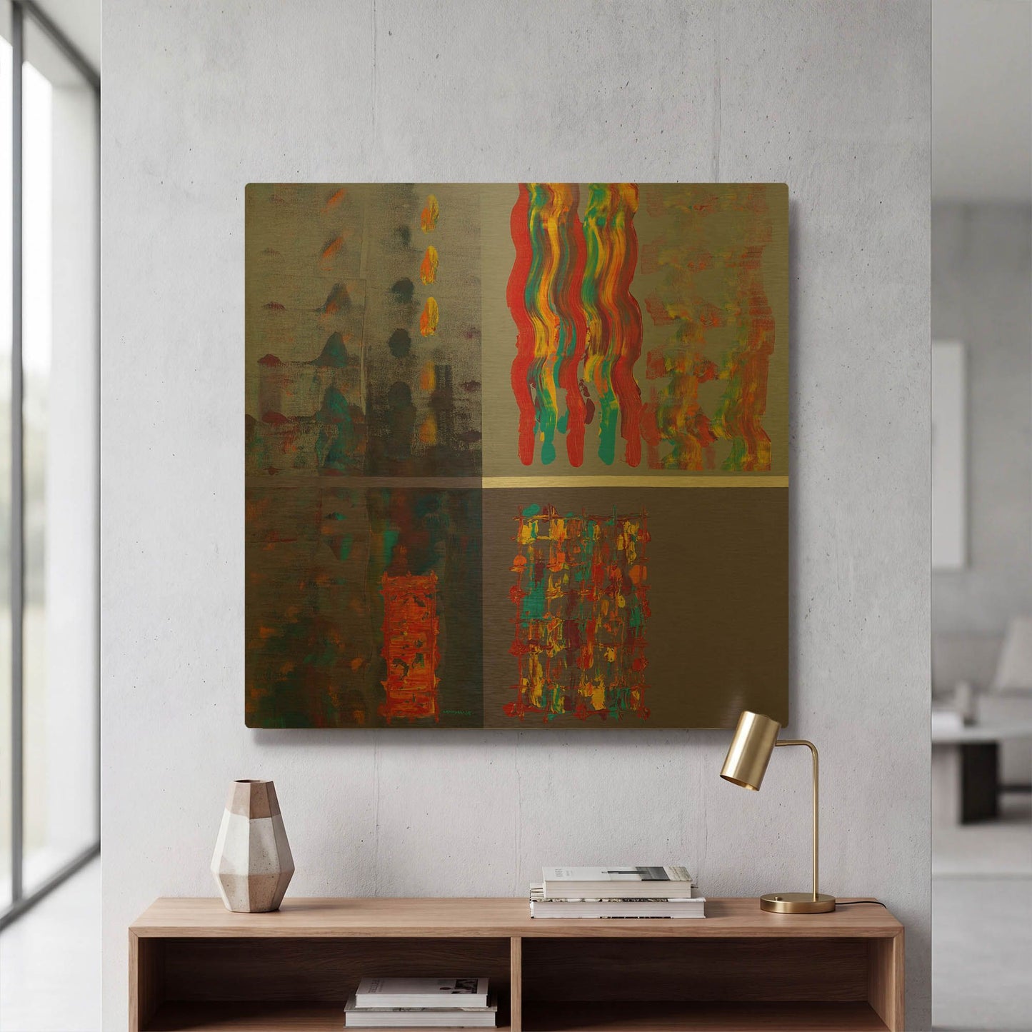 'Window to the Storm' By Hooshang Khorasani Gold Metal Wall Art