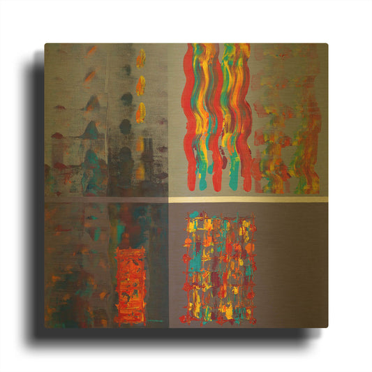 'Window to the Storm' By Hooshang Khorasani Gold Metal Wall Art