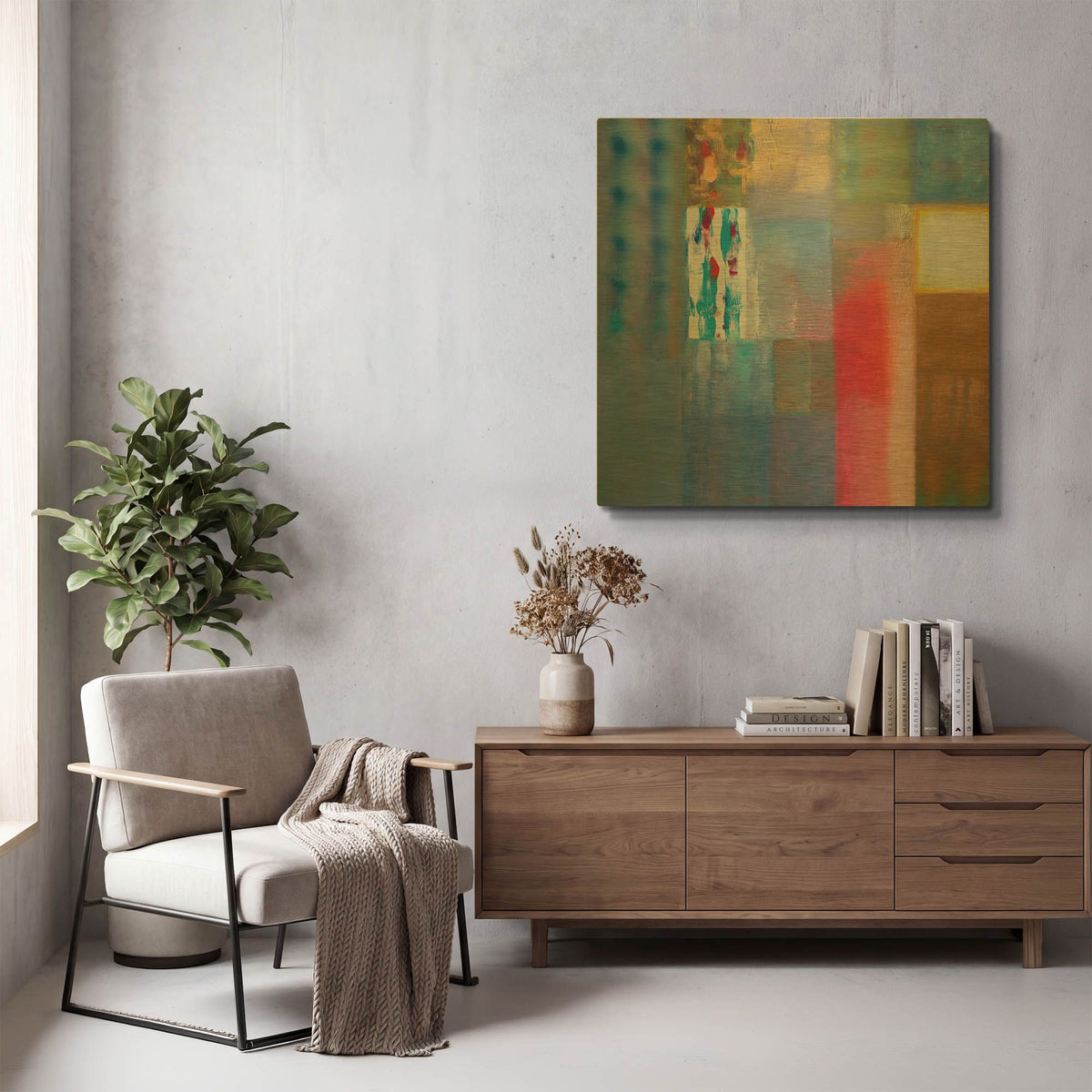'Calm after the Storm' By Hooshang Khorasani Gold Metal Wall Art