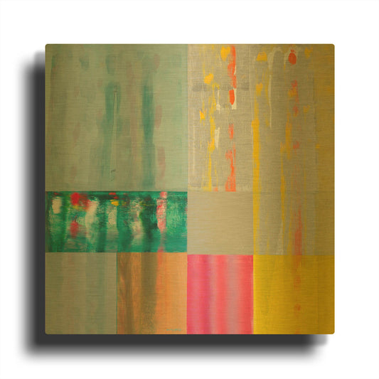 'Color Storm Harmony' By Hooshang Khorasani Gold Metal Wall Art