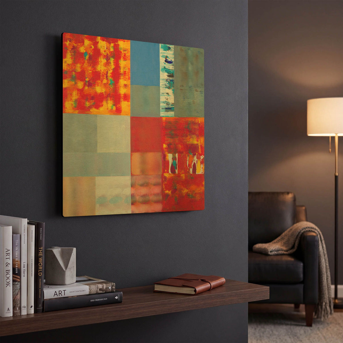 'Colors of the Storm' By Hooshang Khorasani Gold Metal Wall Art