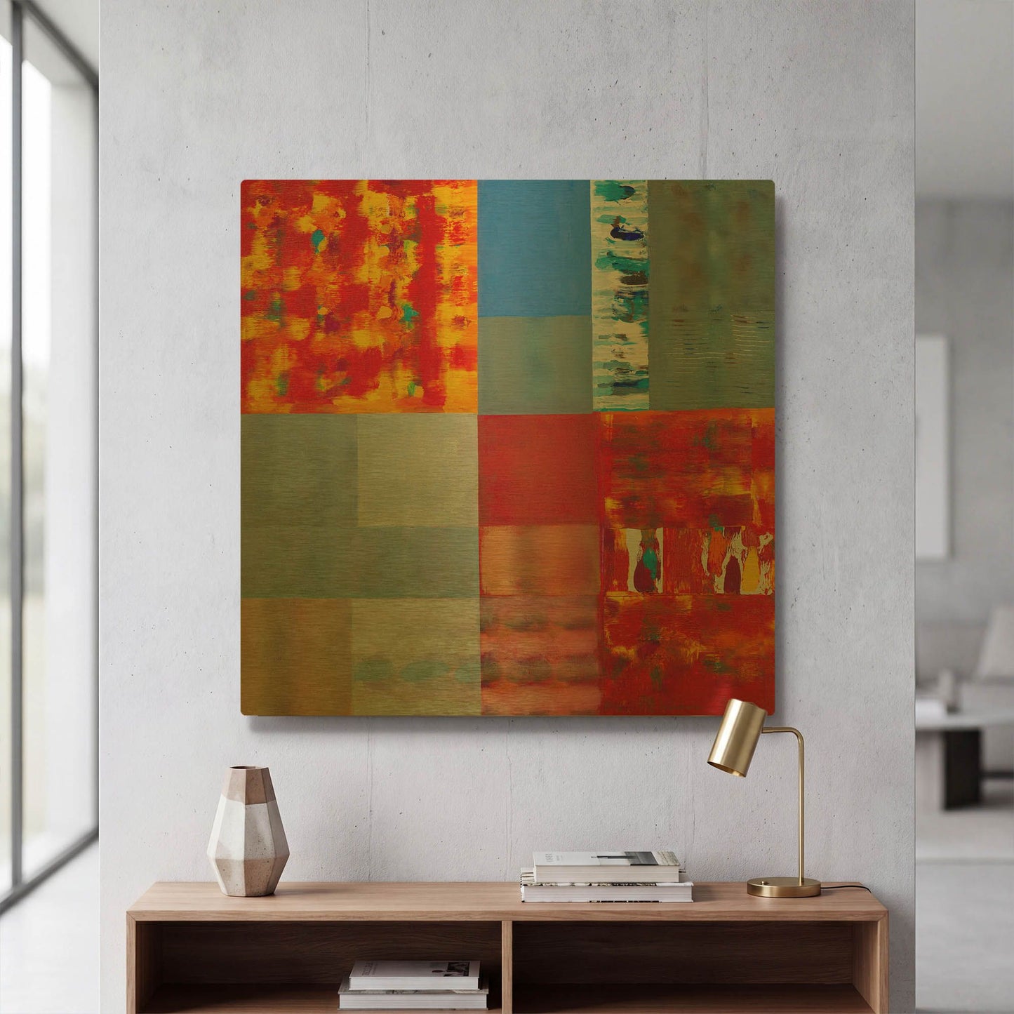 'Colors of the Storm' By Hooshang Khorasani Gold Metal Wall Art