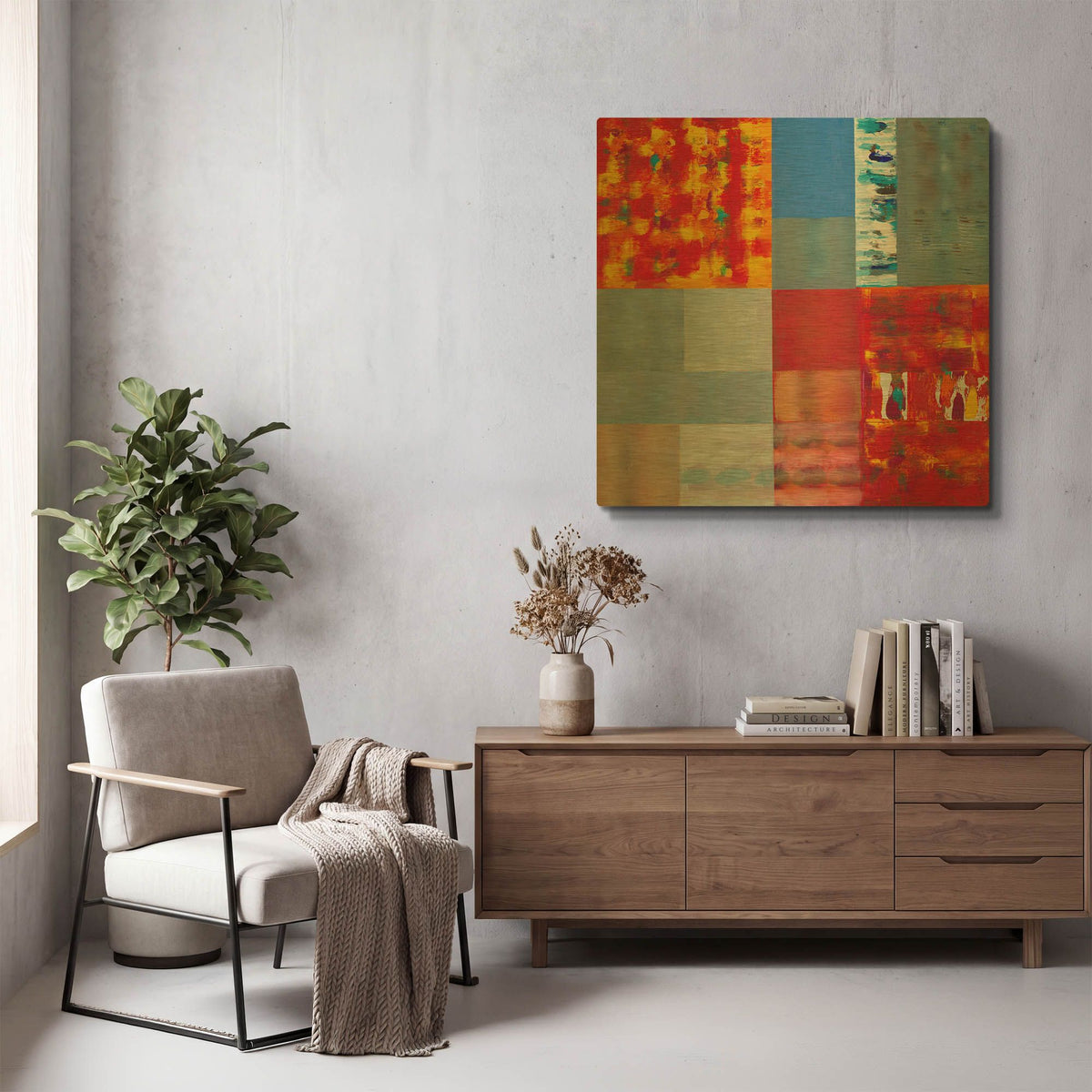 'Colors of the Storm' By Hooshang Khorasani Gold Metal Wall Art
