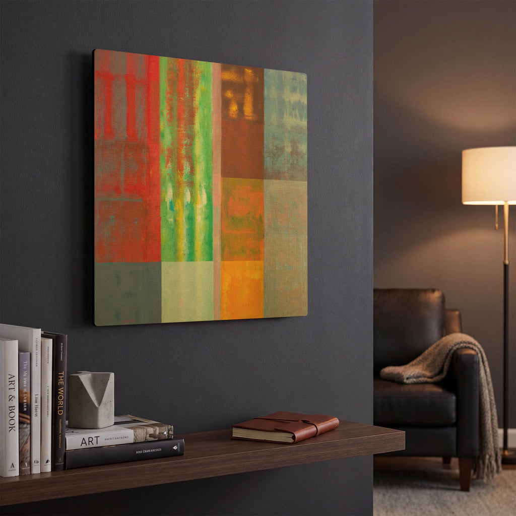 'Color Storm Vision' By Hooshang Khorasani Gold Metal Wall Art
