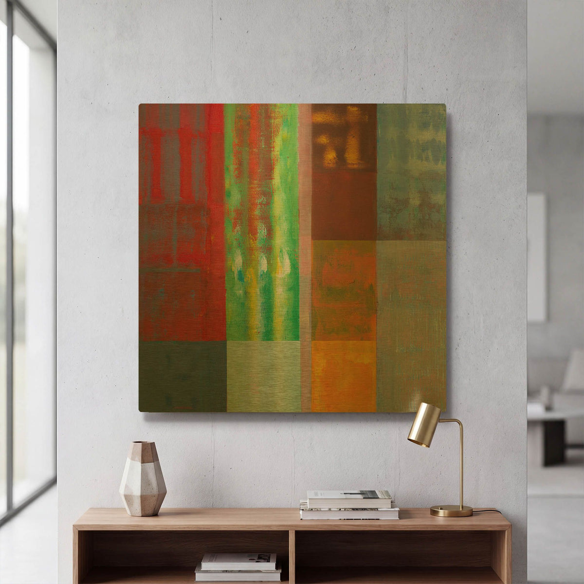 'Color Storm Vision' By Hooshang Khorasani Gold Metal Wall Art