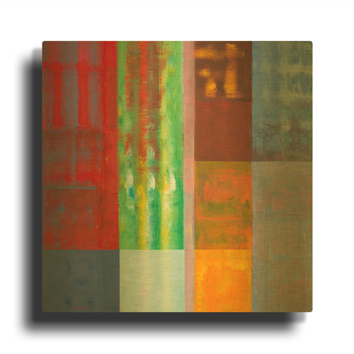 'Color Storm Vision' By Hooshang Khorasani Gold Metal Wall Art