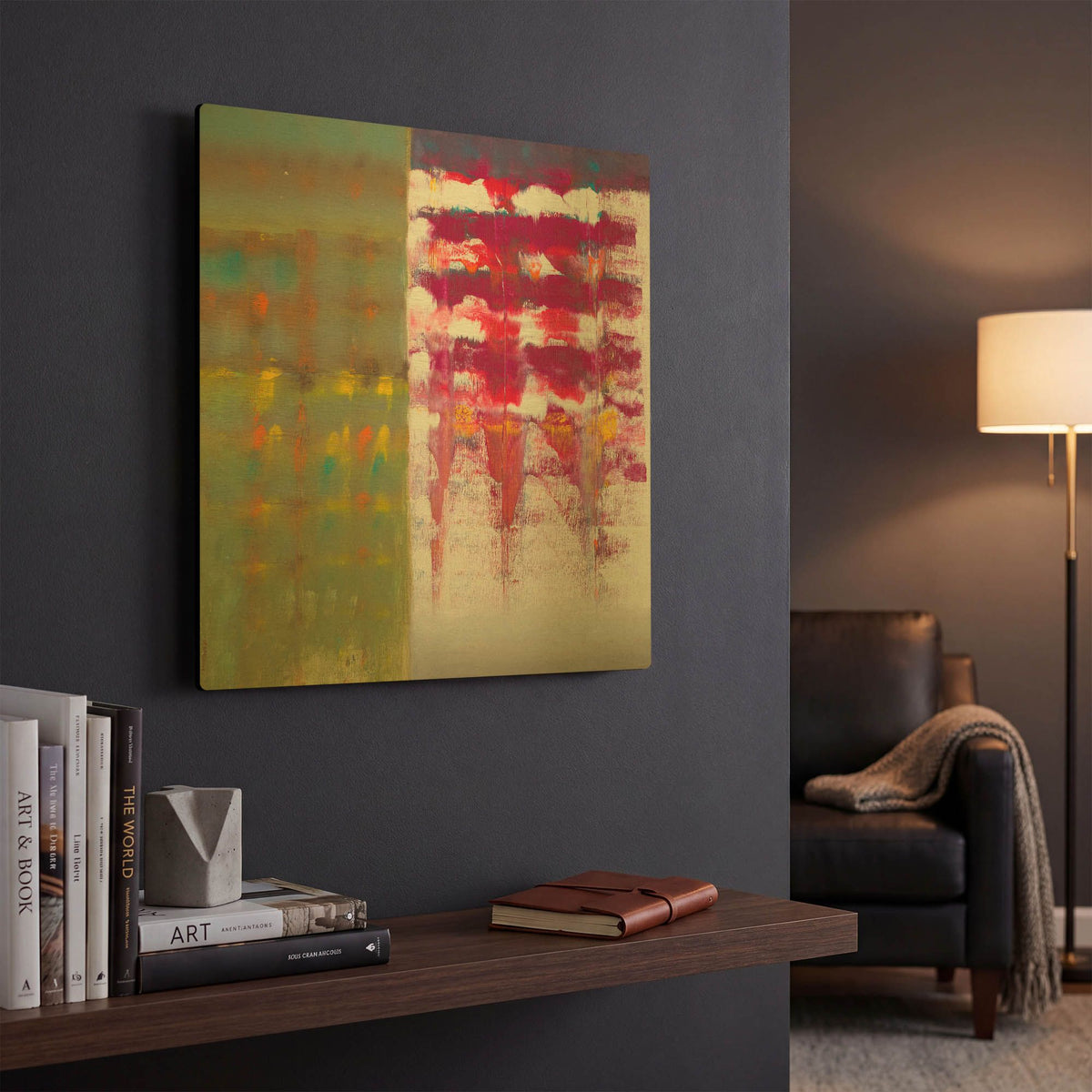'Color Storm Resonance' By Hooshang Khorasani Gold Metal Wall Art