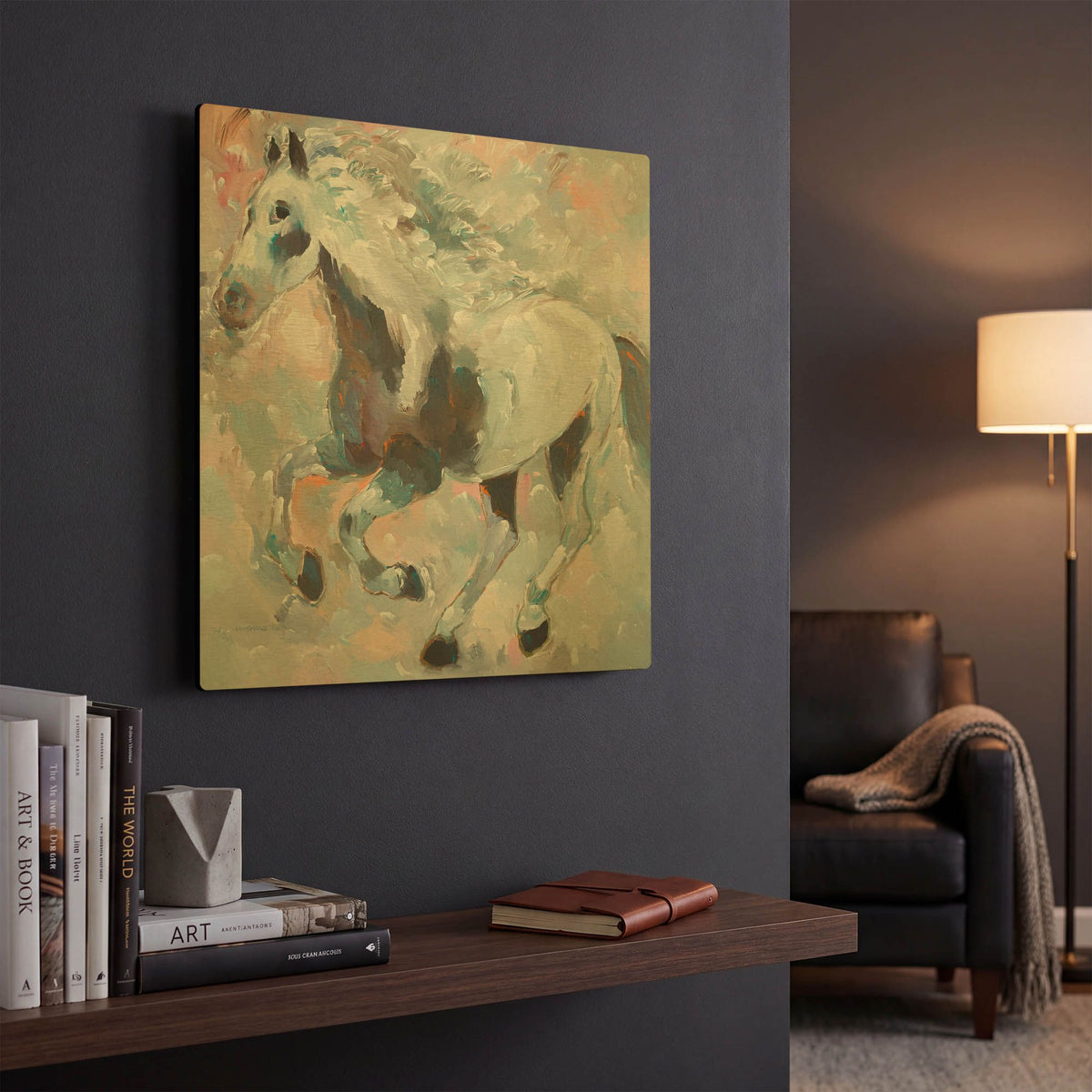 'Night Thunder' By Hooshang Khorasani Gold Metal Wall Art