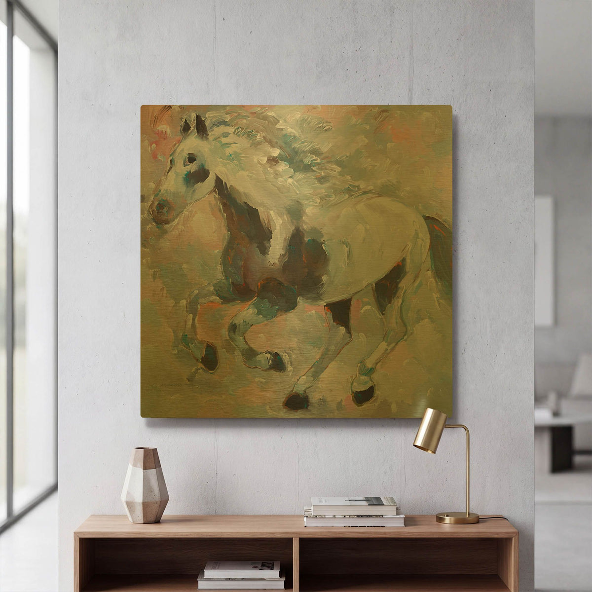 'Night Thunder' By Hooshang Khorasani Gold Metal Wall Art