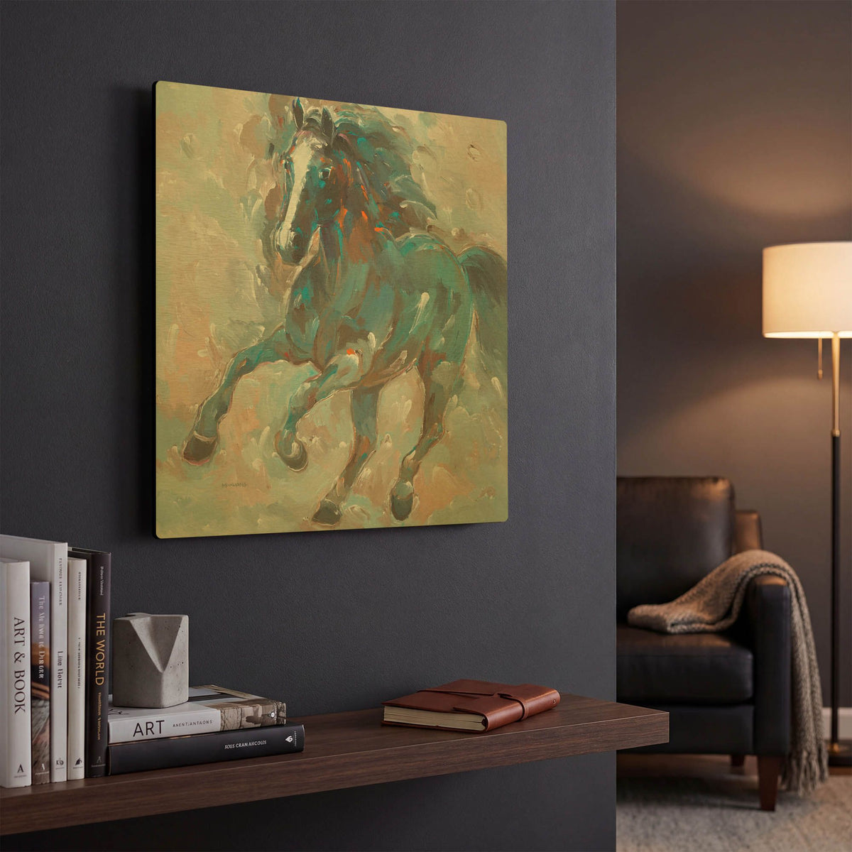 'Knight of the Night' By Hooshang Khorasani Gold Metal Wall Art
