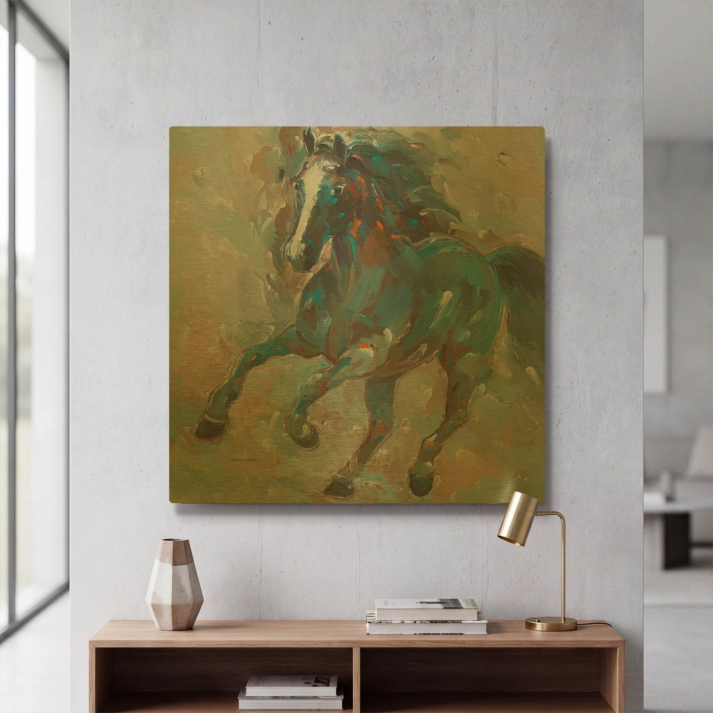 'Knight of the Night' By Hooshang Khorasani Gold Metal Wall Art