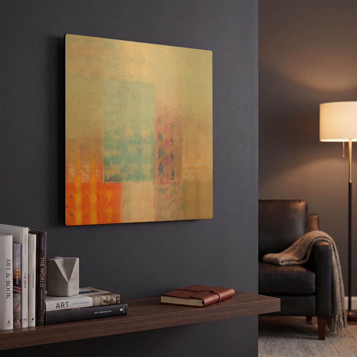 'Harmonies I' By Hooshang Khorasani Gold Metal Wall Art
